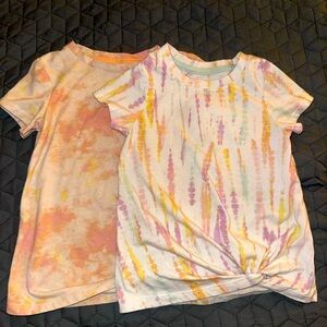 To Cat and Jack, tie-dye, girls front knotted T-shirts